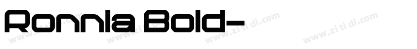 Ronnia Bold字体转换